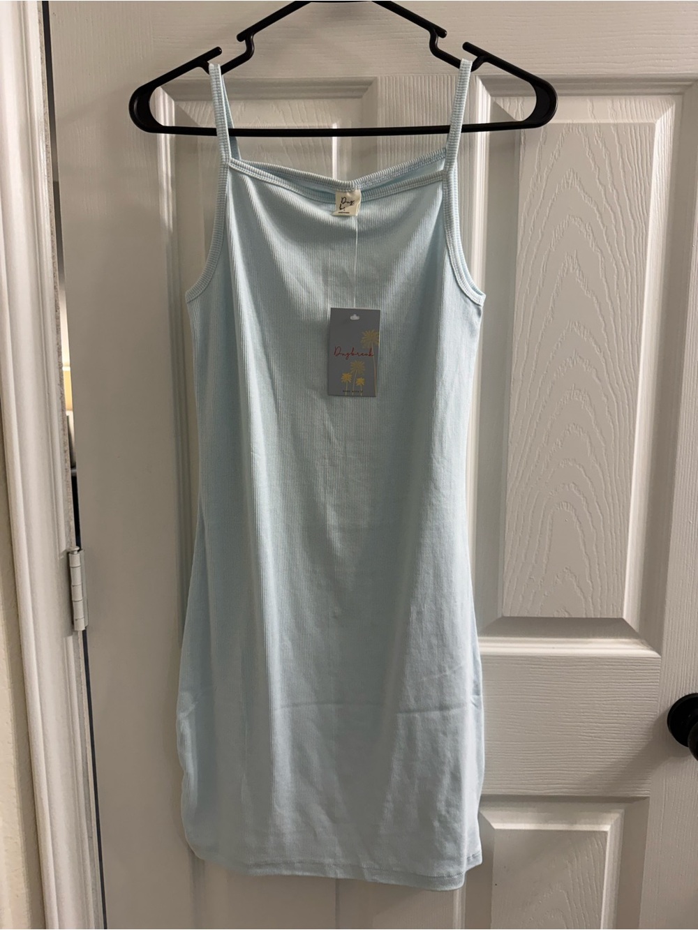Light Blue Women's summer Slip Dress - Sleeveless Knit Layering Slip